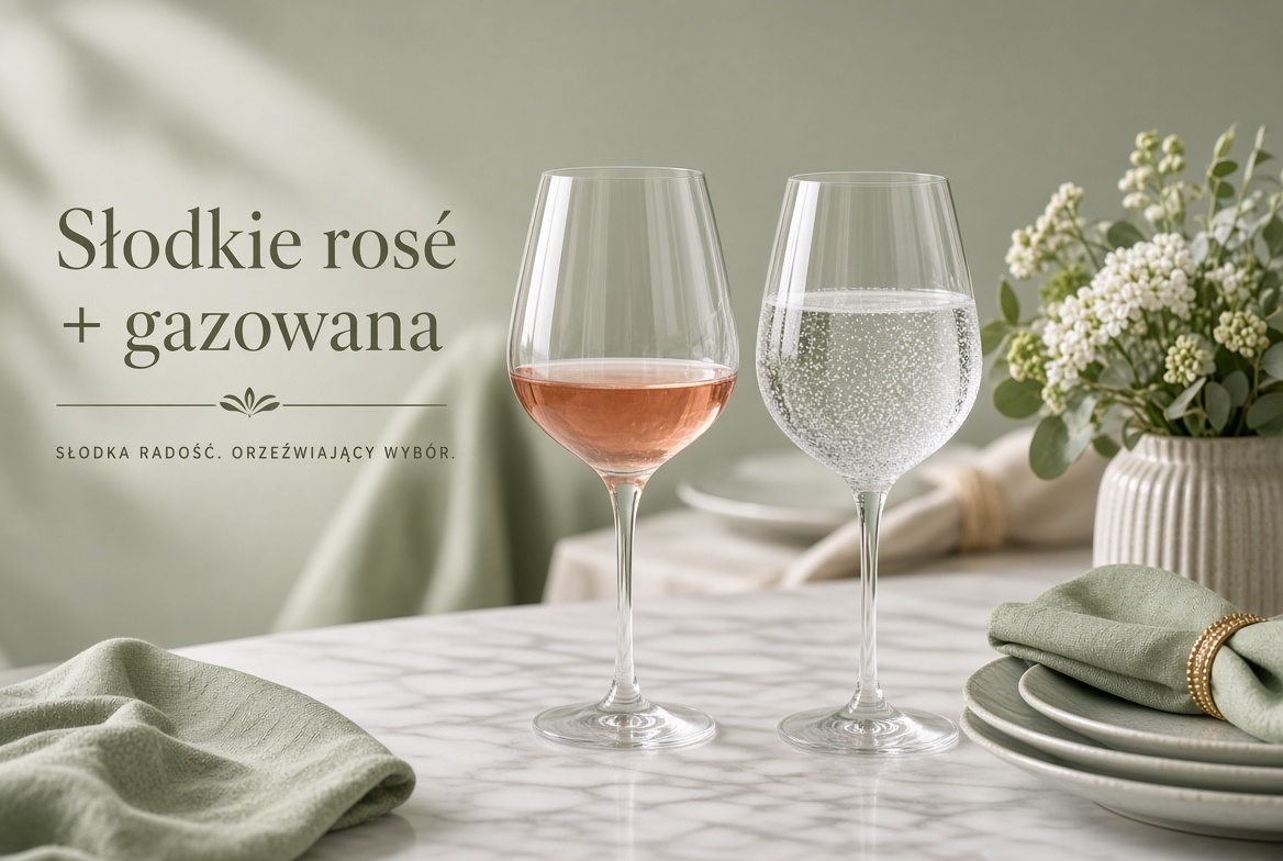 Słodkie rosé + gazowana